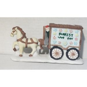 Noma Dickensville Porcelain Carriage Coach Christmas Village Accessory 1995